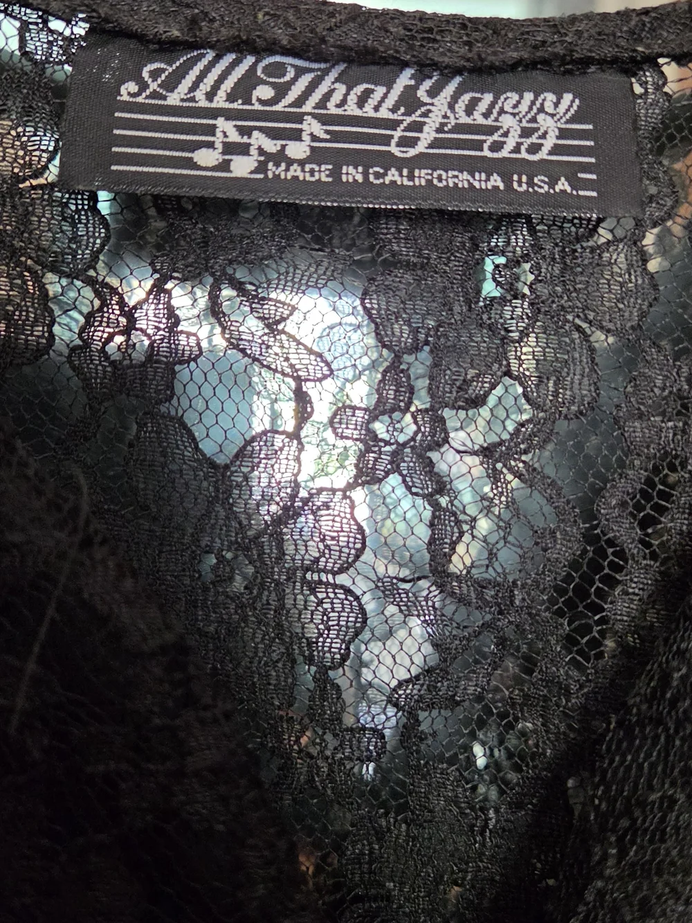 All That Jazz Vintage Sheer Black Lace Long Sleeve Maxi Dress SzM - Picture 3 of 12